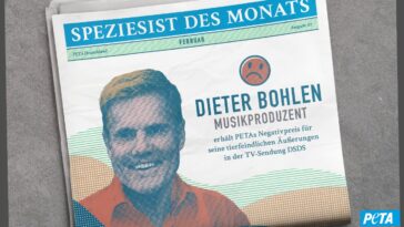 PETA Speziesist des Monats Dieter Bohlen